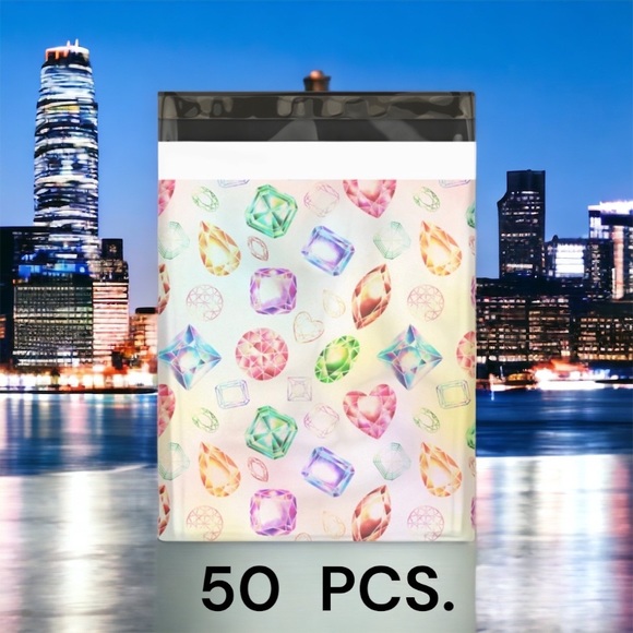 50 10X13 Poly Mailers Gems & Jewels PRICE IS FIRM - Picture 2 of 8